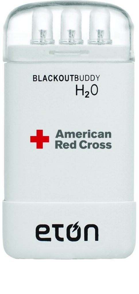 Ill-prepared for inclement weather? This emergency light can run for 72 hours without any batteries. Developed by Etón Corporation with the American Red Cross, the device needs just a few drops of water to activate it. <a href="http://www.etoncorp.com/en/productdisplay/blackout-buddy-h2o"><strong>$10</strong></a>