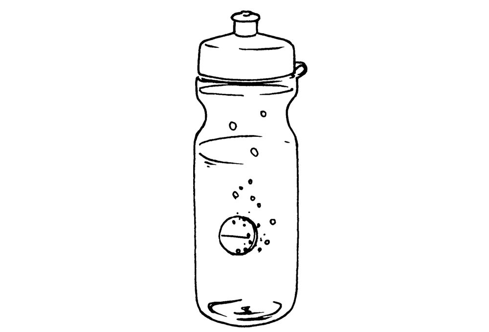 water filter in bottle