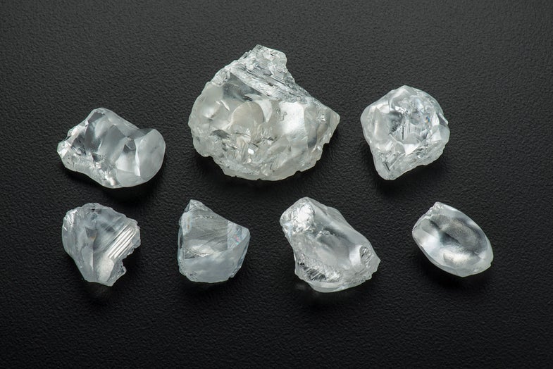 This group of type IIa rough diamonds ranges from almost 14 ct to 91.07 ct. Such diamonds make Letšeng a feasible mining proposition.