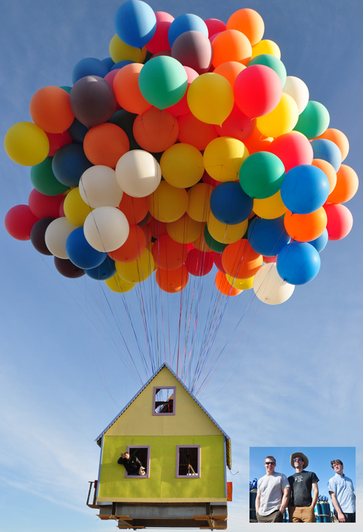 Video: PopSci Contributor Builds a Real Life “Up” House, Lifted Into the Air by Balloons
