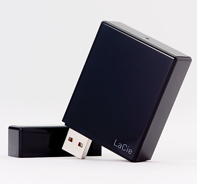 Using the first 1.3-inch hard drive (iPod Classics use a 1.8-inch), LaCie crams up to 40 gigabytes—equivalent to 36,000 8x10 digital photos or 60 hours of standard-def video—into a glossy box smaller than two packs of gum.<br />
LaCie Little Disk $120 (30GB), $150 (40GB); <a href="http://lacie.com">lacie.com</a>