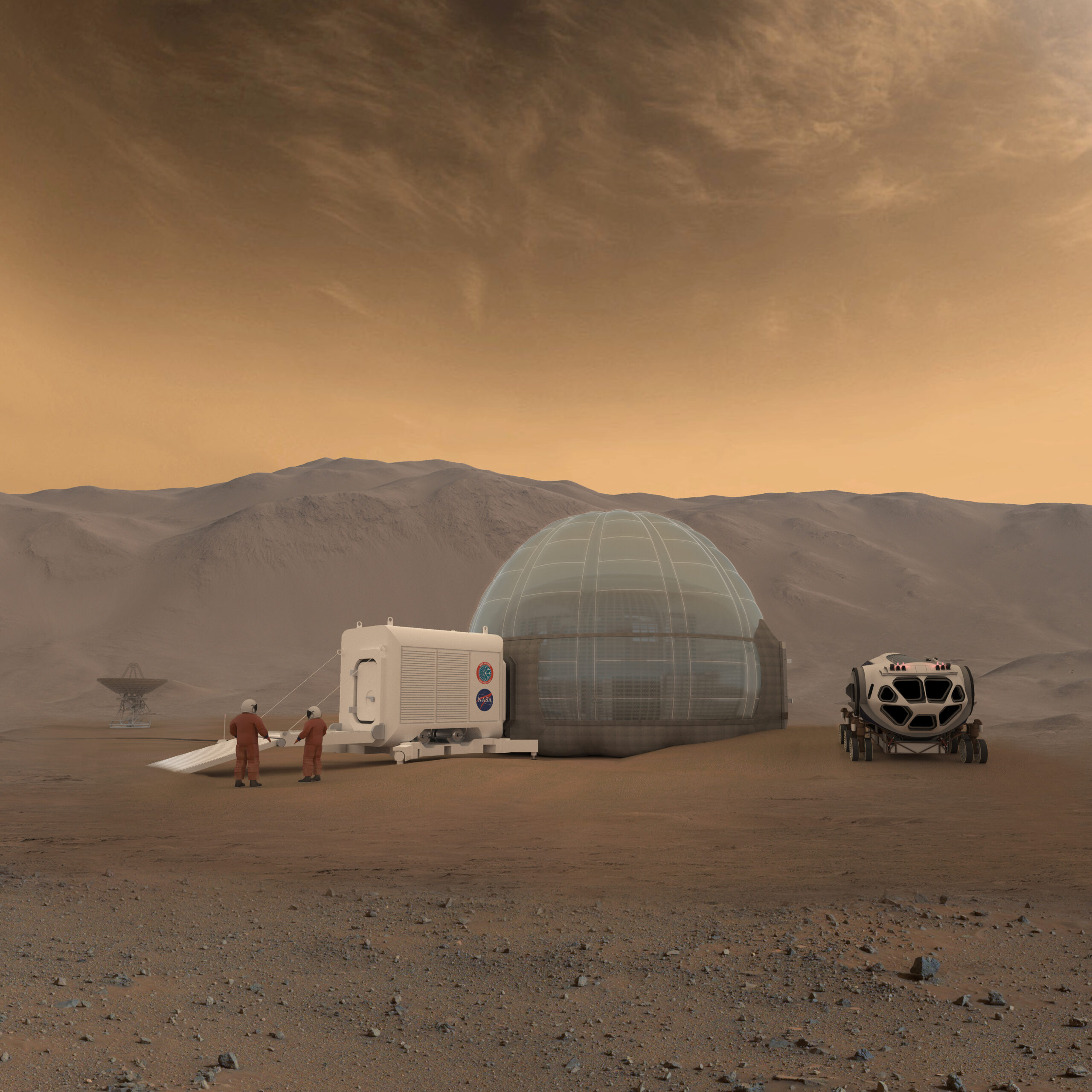 Astronauts could live inside ice domes on Mars