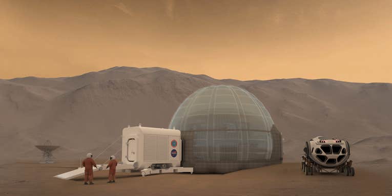 Astronauts could live inside ice domes on Mars