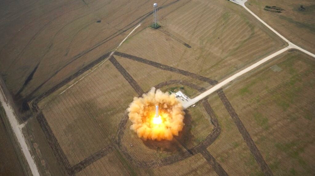 bird's-eye view of the SpaceX Grasshopper launch