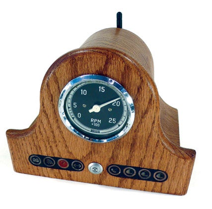 A nautical rpm gauge converted into an internet traffic counter.