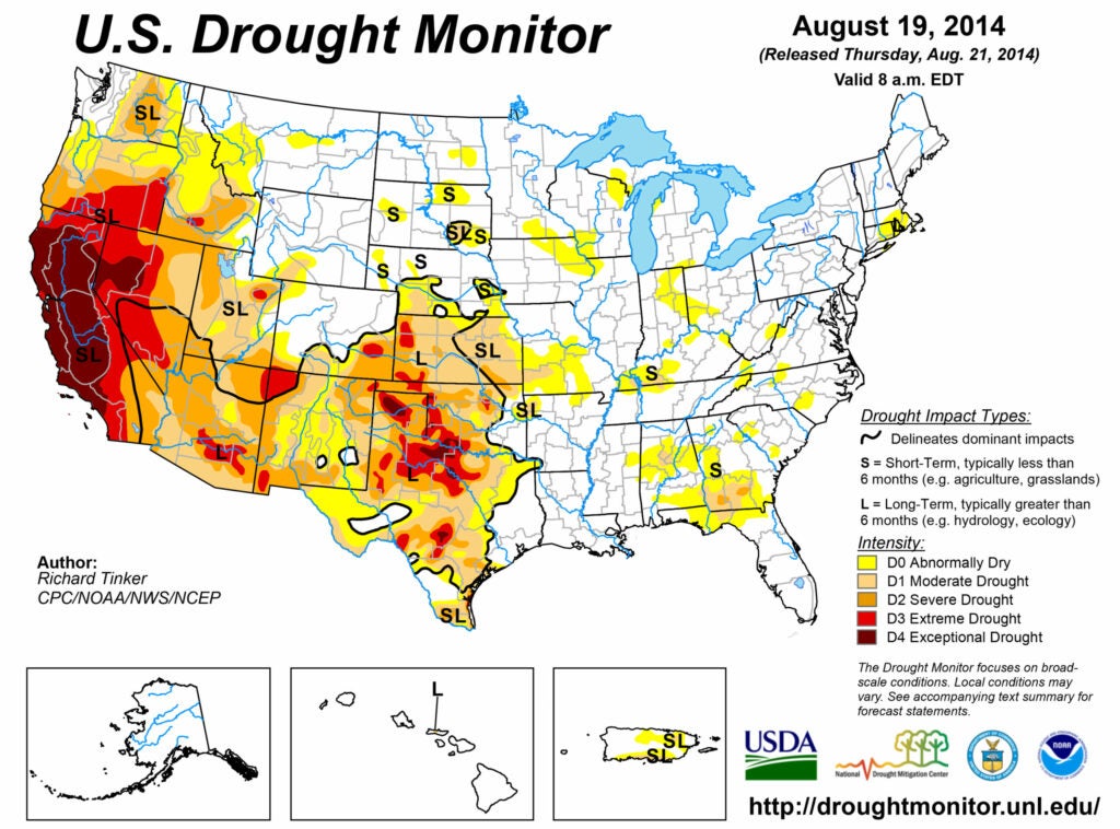 As of July 29, more than 58 percent of California is considered to be in an "exceptional drought."