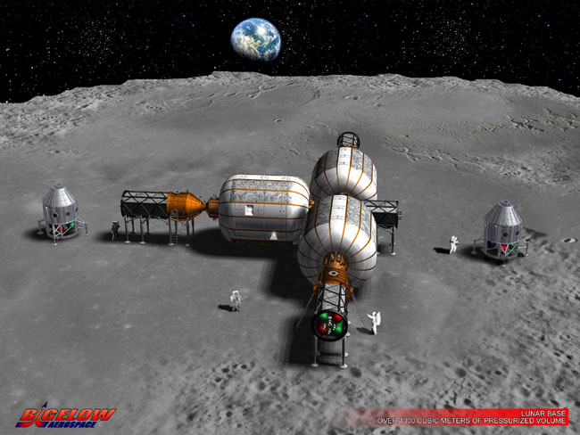 Space Hotel Pioneer Bigelow Envisions Inflatable Moon Bases