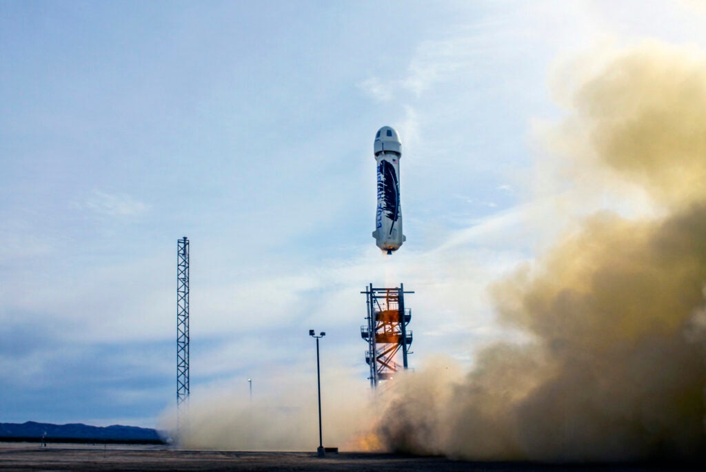 Jeff Bezos' Blue Origin Rocket Launch