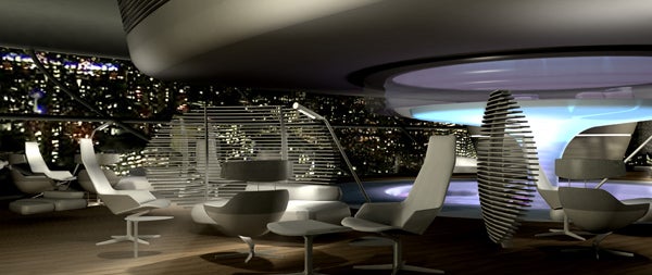 The Manned Cloud will feature panoramic views and a posh interior.