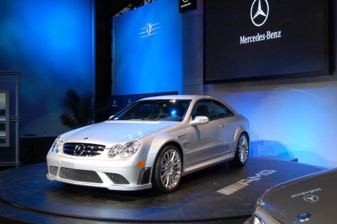 This car, the new Mercedes CLK63 AMG Black Series, is a stunner. Its 500hp V8 pushes the car to 60 mph in 4.1 seconds and a top speed of 186 mph. It´s essentially a street-legal version of the Formula One safety car.