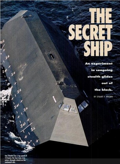 The first public glimpse of the Navy's <em>Sea Shadow</em> occurred in 1993s, when onlookers spotted the curiously helmet-shaped vessel emerging off the coast of California. <em>Sea Shadow</em> had been kept a secret since 1986, when the Navy quietly tested its capabilities as a stealth ship. Could it maintain low radar visibility? Could it evade sonar sensors? Additionally, its Small Waterplane Area Twin Hull, or SWATH, boosted the vessel's stability. Automation technology enabled <em>Sea Shadow</em> to operate with minimal human guidance. The ship was decommissioned in 2006 and is currently up for donation. Read the full story in "The Secret Ship"