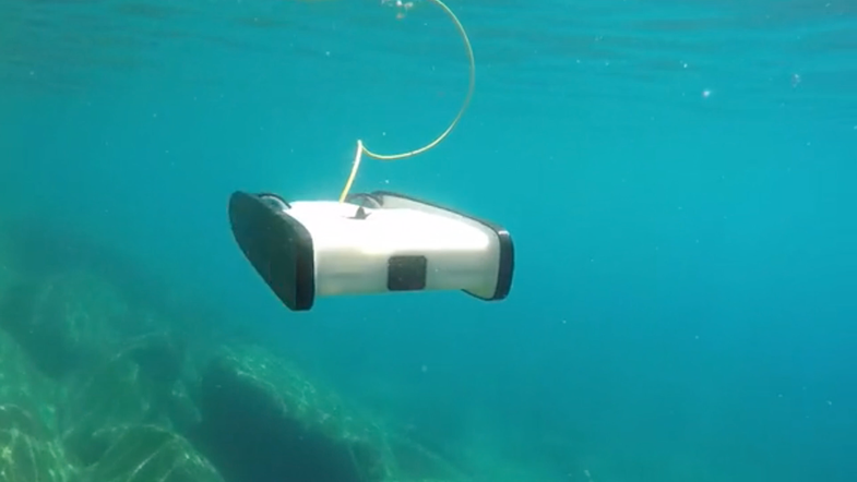 An underwater drone with a virtual cockpit