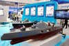Model of the China robot warship D3000 on display
