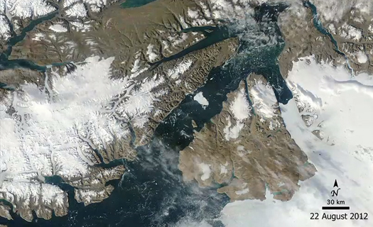 A Satellite View Of Glacial Melting
