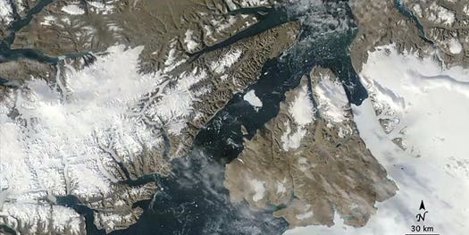 A Satellite View Of Glacial Melting