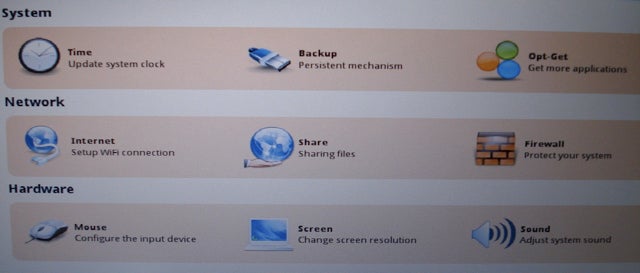 The settings inside xPUD.