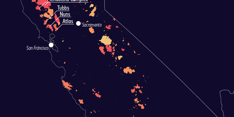 See how much of California has burned in the last five years