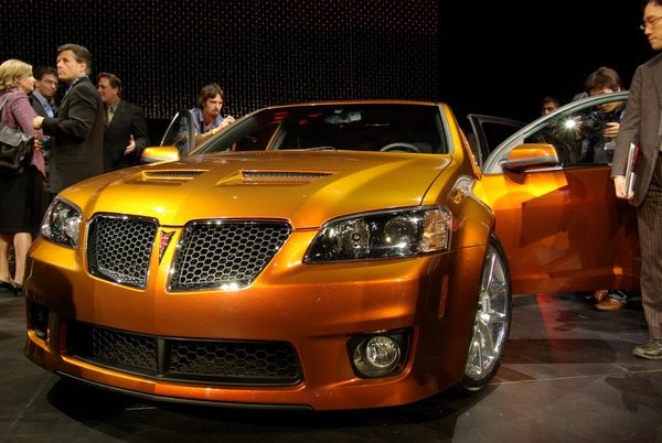 Pontiac's G8 GXP was one of three cars it rolled out at NYAS.