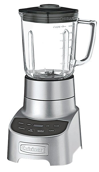 Bits of veggies and herbs won't get stuck on the sides of this new blender. Its four blades curve at slightly different angles, creating a figure-eight-shaped cyclone that pulls ingredients to the center of the pitcher. <strong>$150</strong>