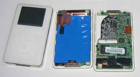 An iPod case and its innards.