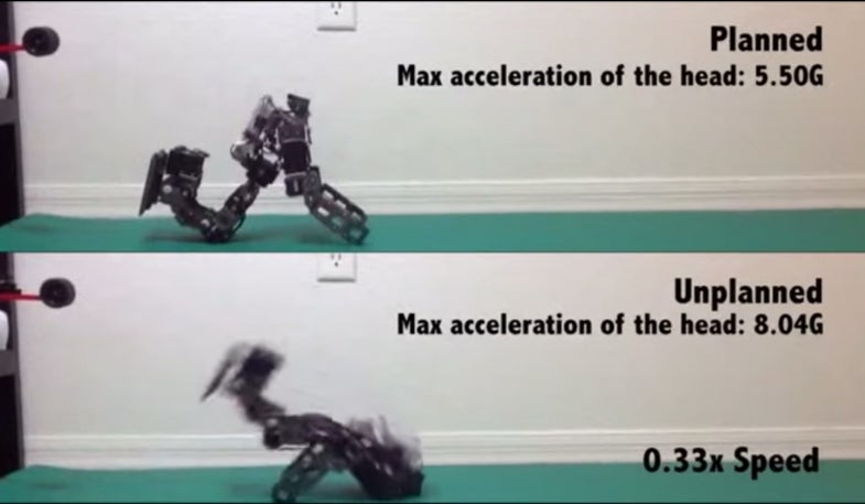 Researchers Teach Robots To Fall Over Gracefully When Shoved