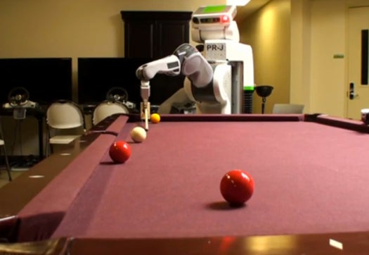 Video: Willow Garage Robot Learns How to Play Pool in Just One Week