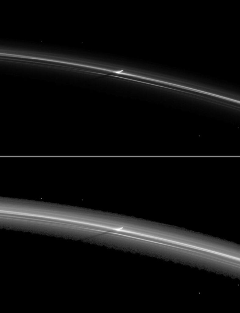 A mysterious object passing through Saturn's "Ring F"
