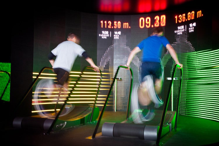 Lest you think that running is one of the simpler Olympic events, tech-wise, look no further than Nike's insane Olympic Camp in Oregon. It took eight months to build and includes a 100-meter Speed Tunnel, head-to-head treadmills, and more LED lights than we'd ever thought necessary for a training facility. Read more <a href="http://www.fastcodesign.com/1670215/nike-s-glowing-olympic-camp-teases-the-sci-fi-future-of-sports#7">here</a>.