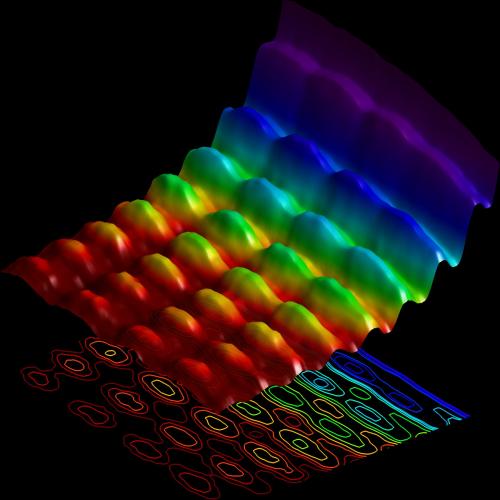 The first-ever image of light behaving as both a particle and a wave. Credit: Fabrizio Carbone/EPFL