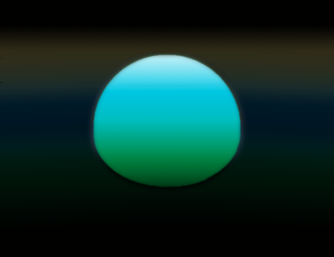 Sunset on the extremely well-studied exoplanet HD 209458b, also known as Osiris, would look pretty much like this. The image was reconstructed from a transmission spectrum taken with the Hubble Space Telescope'a Space Telescope Imaging Spectrograph.