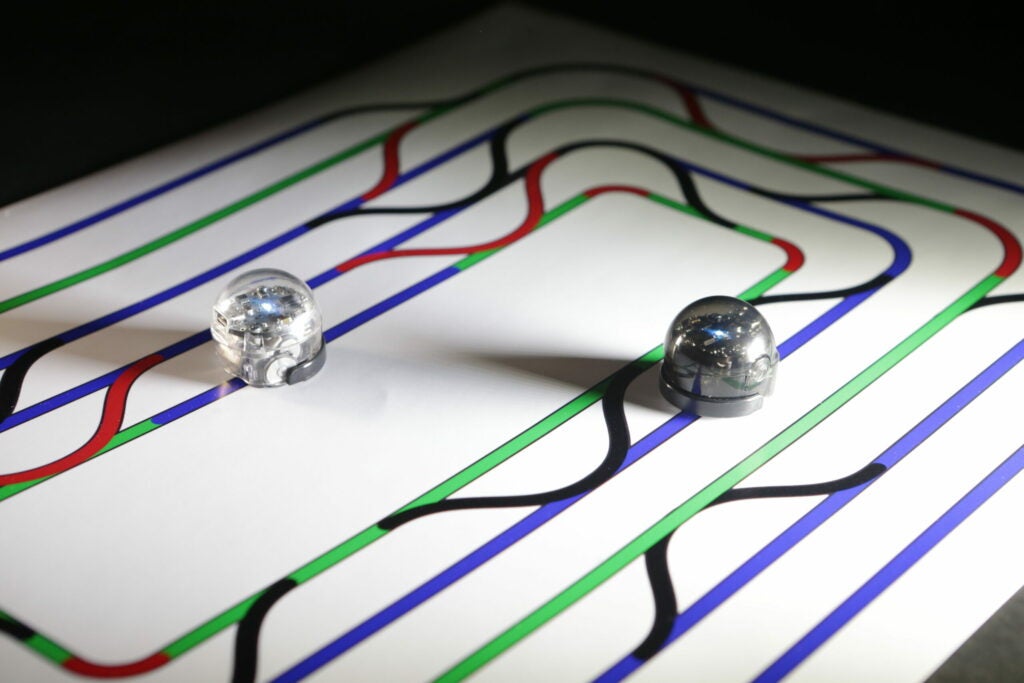 The Ozobot is one of the best toys we've come across that integrates programming and the physical world – a big trend in Toyland. To control the little bot, which is about an inch high and an inch across, you draw commands. For example, if you want the bot to travel in a straight line and speed up toward the end, you draw a black line and then the color code for speeding up (blue, black, blue). You can draw the paths on paper with markers, or on a tablet with a stylus; Ozobot can read either because of an array of optical sensors. In total, it can recognize about 1,000 codes. <a href="https://www.kickstarter.com/projects/1553662364/ozobot-intelligent-game-piece-for-physical-and-dig">Kickstarting now, available winter</a>