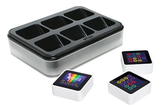 Equipped with 1.5-inch screens, the <a href="https://www.sifteo.com/product/">Sifteo Cubes</a> are the first interactive blocks. Each cube emits its own wireless signal, so they can aseea where the others are, and accelerometers sense when the cubes tilt, rotate, or turn upside down. From these blocks come many complex games. One, for instance, has players roll a marble around an obstacle course that reveals itself as the cubes move. Currently users can download any of 14 games, which load through a wireless link to a computer, but anyone can use the freely available open-source code to create more. <strong>$150</strong> <em>Jump to the beginning of the <a href="https://www.popsci.com/?image=21">Computing</a> section.</em> <strong>Jump to another Best of What's New category:</strong>