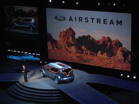 Ford partnered with Airstream to create this groovy cruiser concept. Dig the glowing window frames.