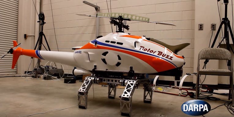 DARPA Put Robot Legs On A Helicopter Drone