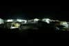 View of an Ebola treatment unit in Liberia, at night