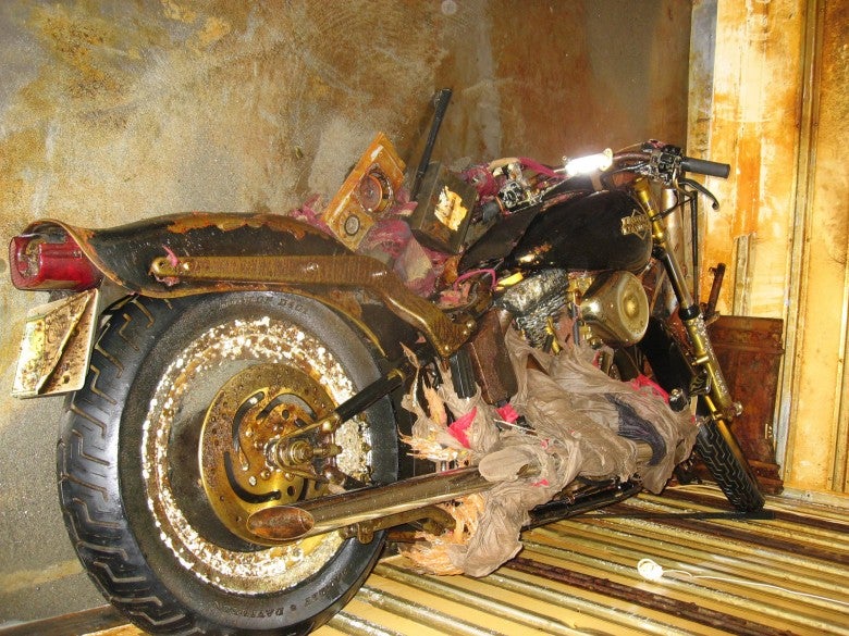 This Harley-Davidson bike washed up on the shores of British Columbia last week, with some confusing details. The bike seemed to be in pretty decent condition, for flotsam, and it had Japanese plates. <a href="http://www.cbc.ca/news/canada/british-columbia/story/2012/05/01/bc-tsunami-motorcycle-owner.html">CBC ran the story</a>, and it turned out the bike belonged to Ikuo Yokoyama, a resident of Miyagi Prefecture in Japan. His bike had washed out to sea during the tsunami. The two have now been reunited.