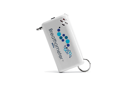 Breathometer is the first smartphone breathalyzer. Users plug the keychain-size device into a phone's headphone jack and blow into it. The associated app displays blood-alcohol content. <strong>Breathometer Inc. Breathometer</strong> <a href="http://www.breathometer.com/">$50 (available July)</a>