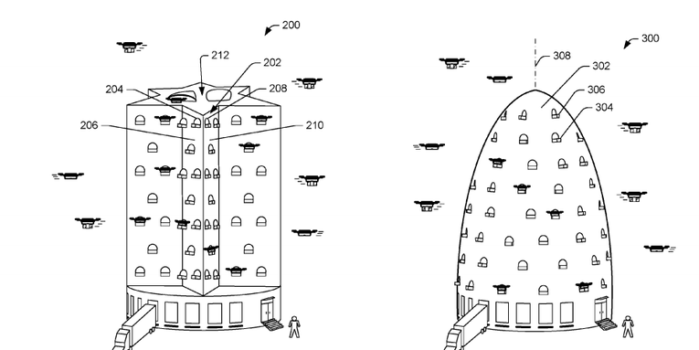 Amazon’s delivery drone hive patent is an urban planning nightmare