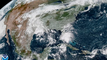 a satellite image of tropical storm gordon