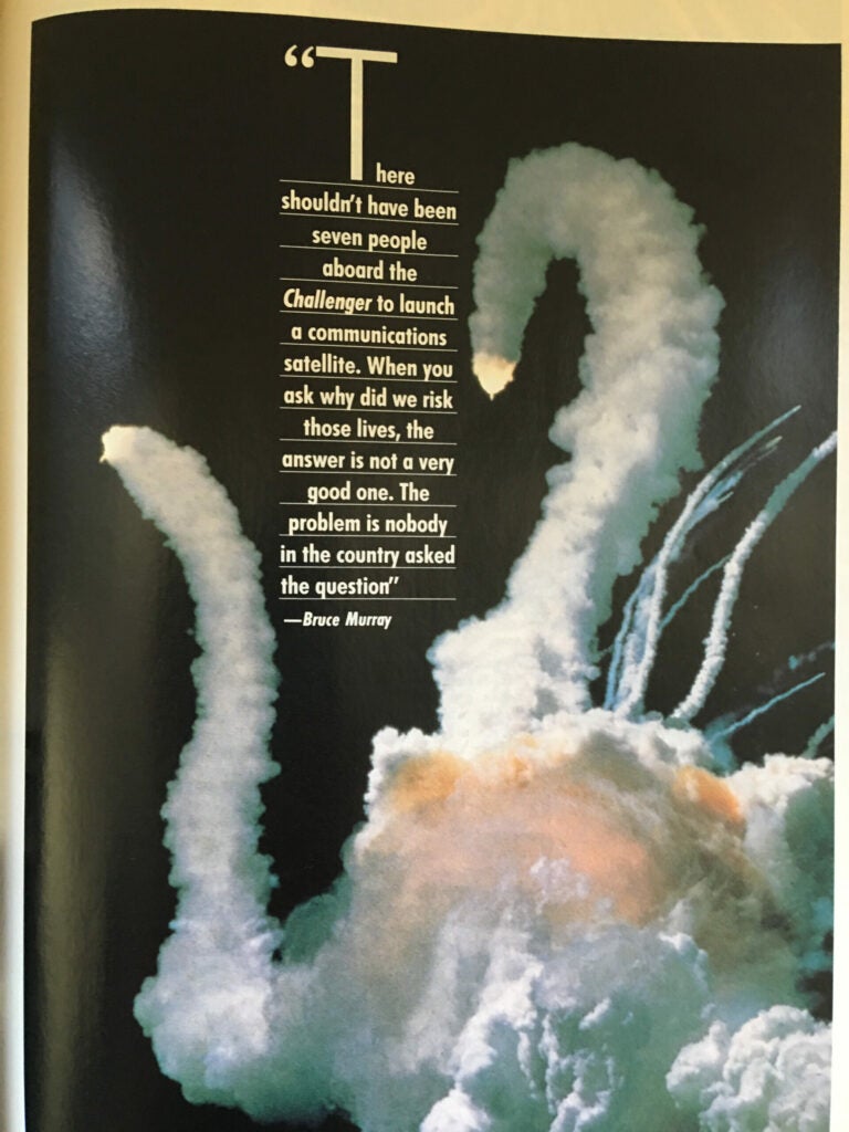 Challenger referenced in the 1989 pages of PopSci