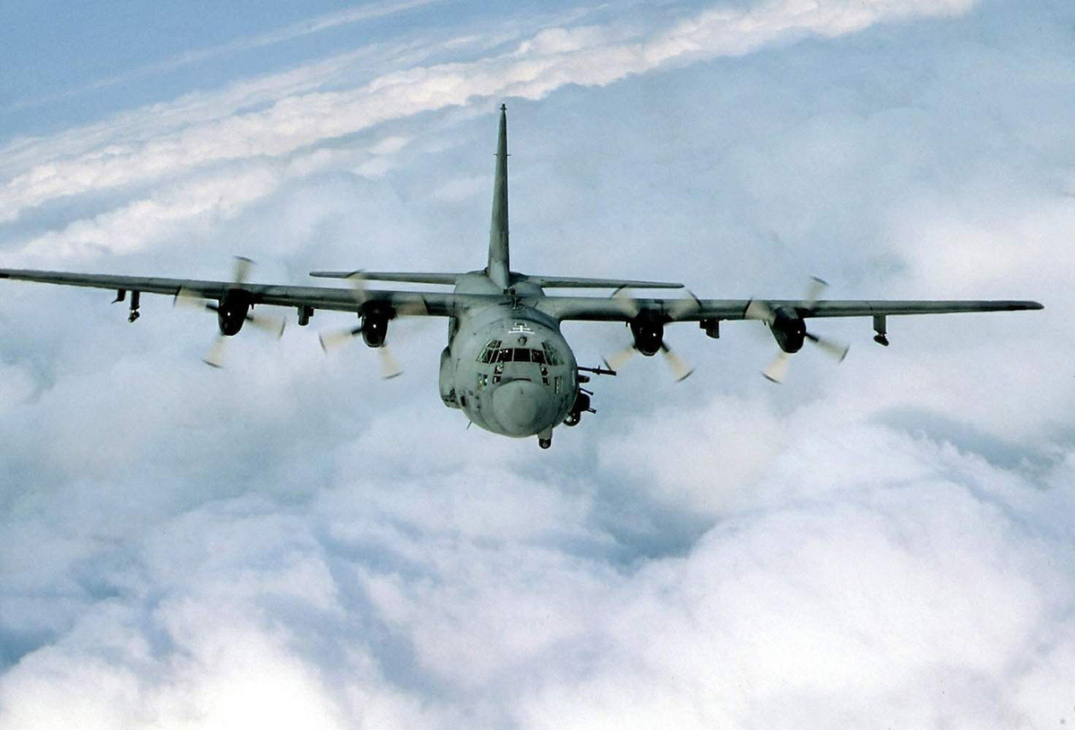 The AC-130 gunship's primary missions are close air support, air interdiction and force protection. Missions in close air support are troops in contact, convoy escort and urban operations. Air interdiction missions are conducted against preplanned targets or targets of opportunity. Force protection missions include air base defense and facilities defense. (U.S. Air Force photo)