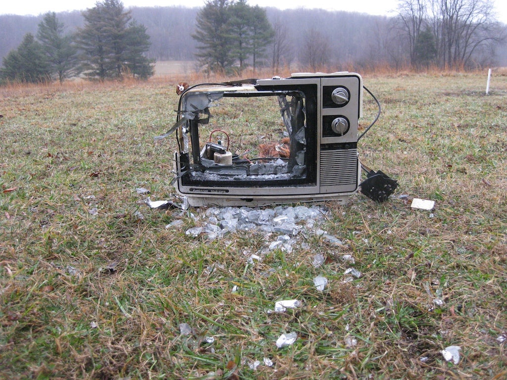 We recently came upon a TV sitting out in a field. Filled with curiosity about what magic made it work, we exposed its insides, for Science. By blowing it up. <em>[Note: No dynamite was used in this Dynamite Dissection. Do not attempt to do anything like this on your own.]</em>
