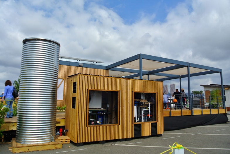 <a href="http://www.nexushaus.com">NexusHaus</a>, a collaboration between the University of Texas at Austin and Germany's Technische Universitaet Muenchen, displays their HVAC and water systems at Solar Decathlon 2015.