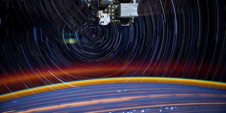 A Series of Long Exposures Aboard the ISS Produces a Psychedelic Swirl of Stars