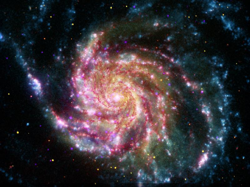 The Pinwheel Galaxy, located in Ursa Major, is about 21 million light-years from Earth--but we can still enjoy its cheerfulness. Read more <a href="http://www.nasa.gov/multimedia/imagegallery/iotd.html">here</a>.