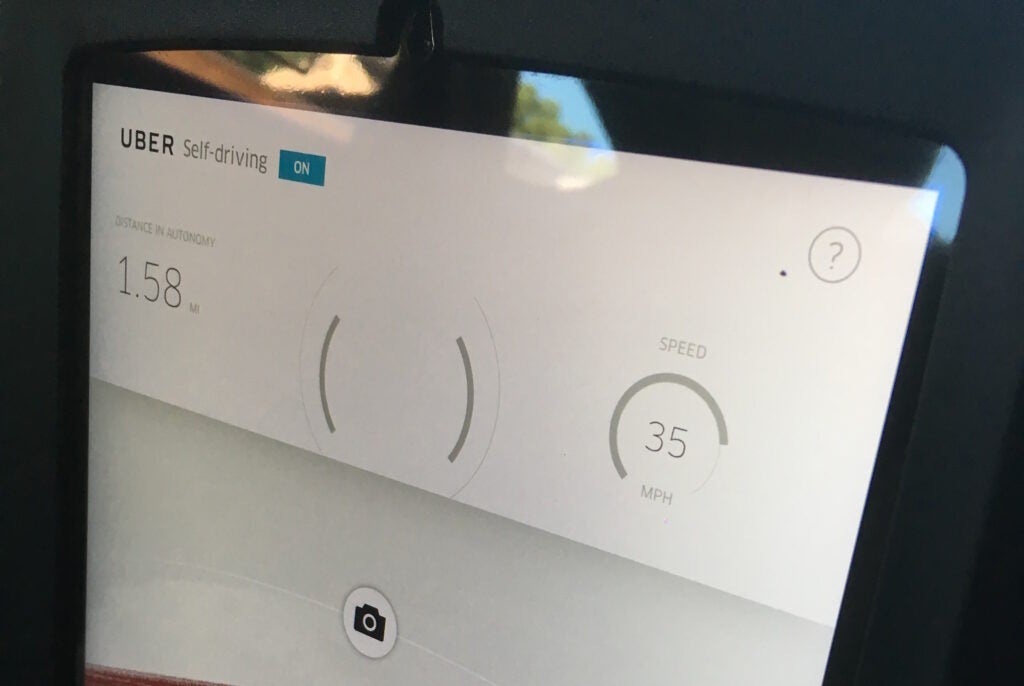 Uber self-driving on