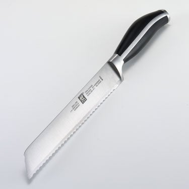 Believe it or not, slicing bread can dull a knife. But this one will stay sharp a lot longer. Its serrated blade is coated in a layer of high-carbon steel electrolyzed to make the molecules harder, so it will keep its edge through dozens of loaves. ** $100; <a href="http://jahenckels.com">jahenckels.com</a>**