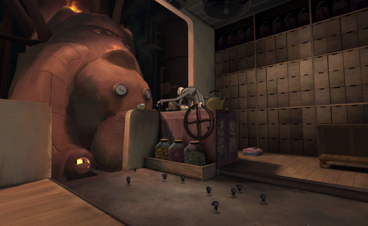Screenshot of VR Ghibli scene