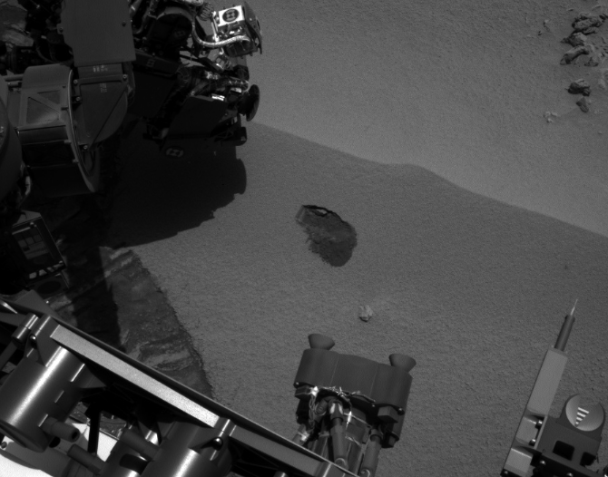 Today On Mars: Curiosity Grabs Its First Fistful Of Martian Sand
