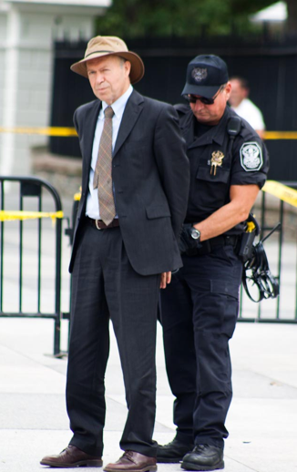 In this photo, Hansen is arrested at a demonstration outside the White House Aug. 29, 2011.